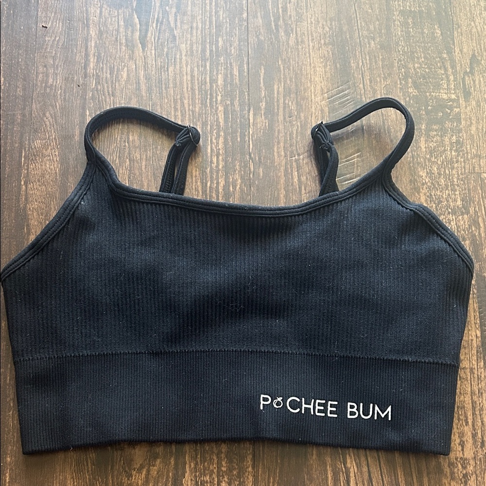 Black Pchee Bum Crop Top